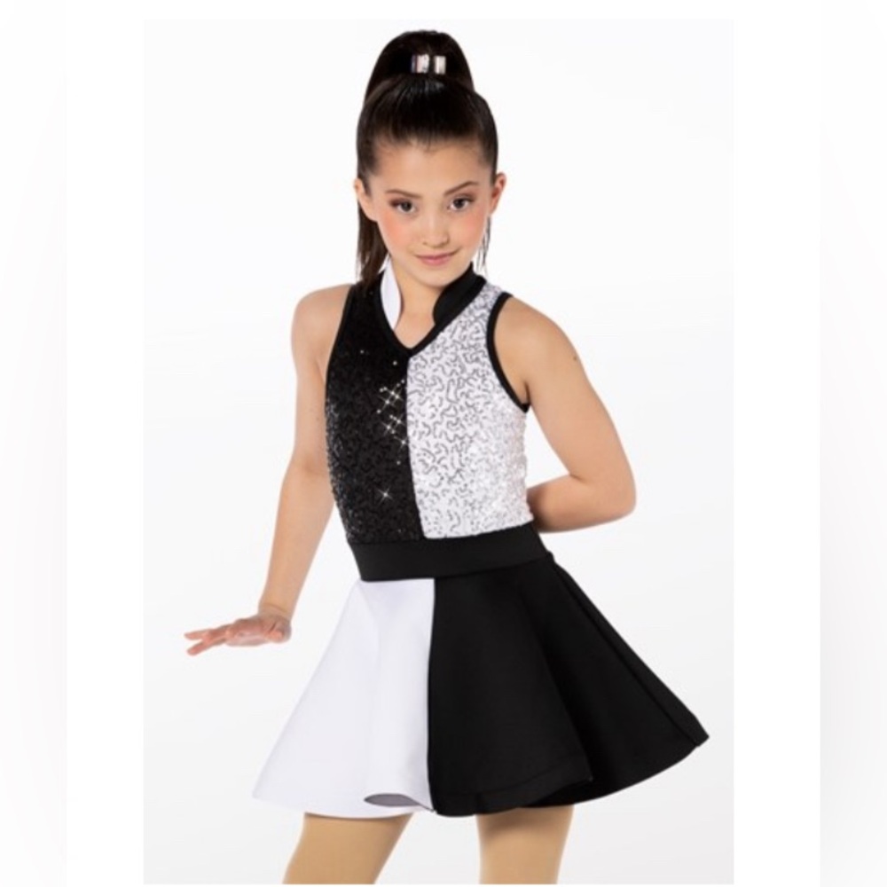 Black and white dance costume